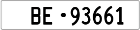 Trailer License Plate
